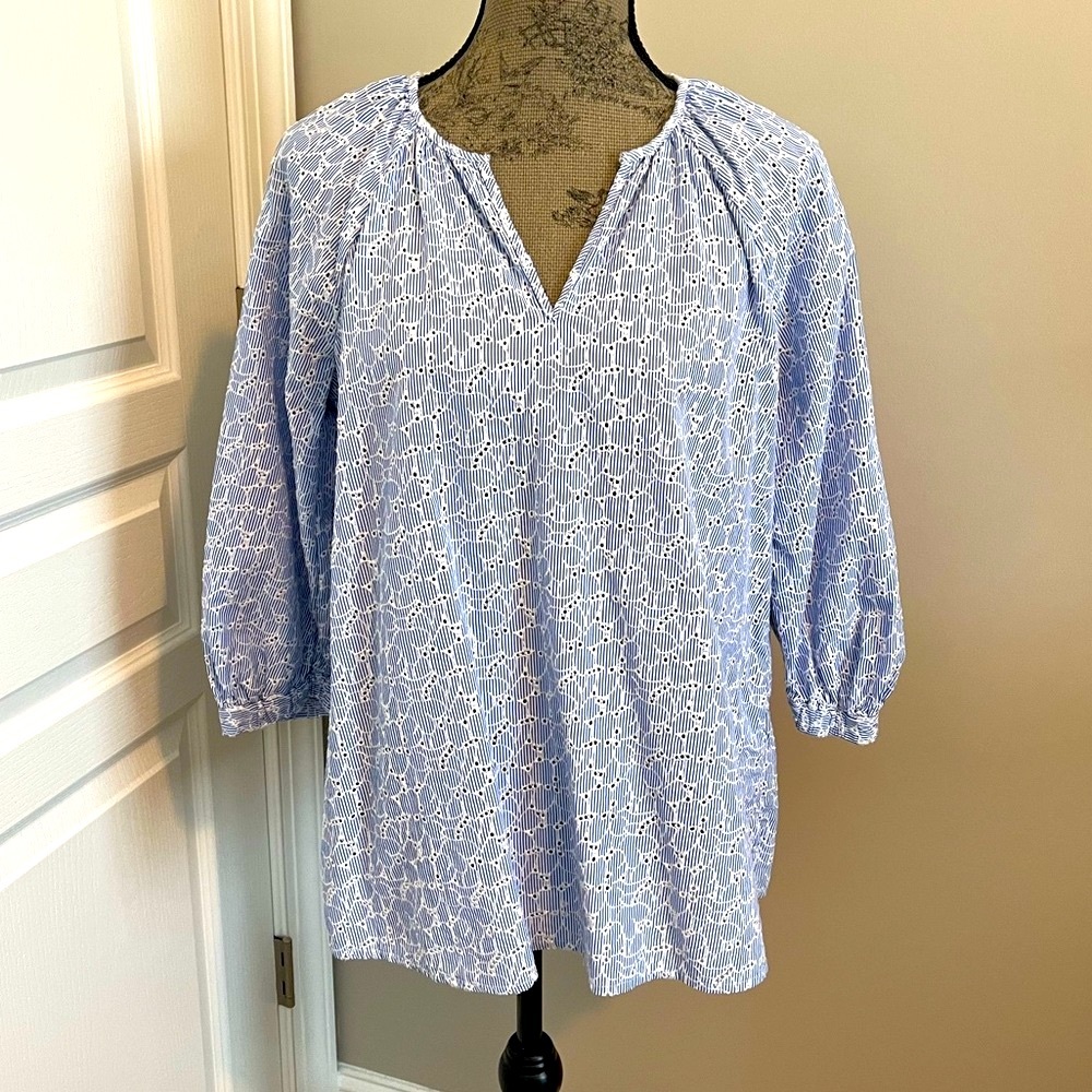 Lilly Pulitzer 3/4 Sleeve Willa Eyelet Top